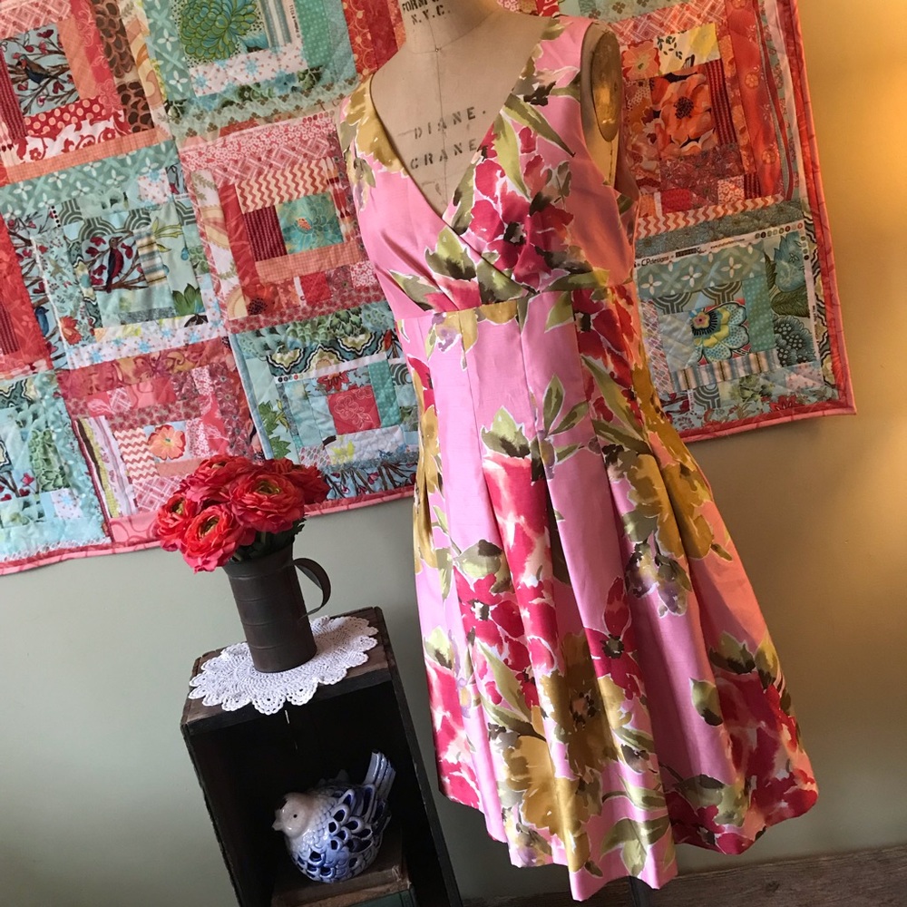 Perceptions Pink Floral Party Dress